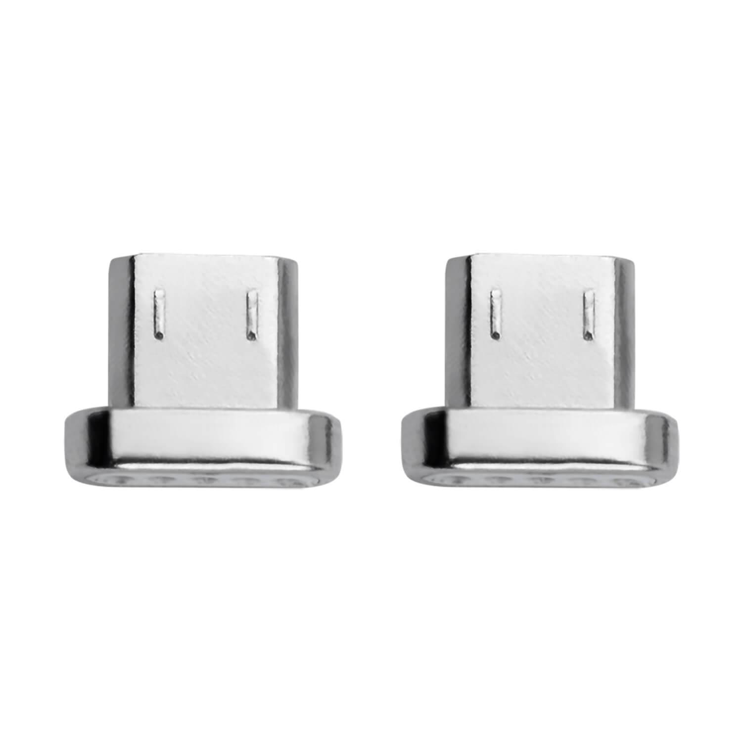Два броя магнитни накрайници (за магнитен кабел GravityCord) с MicroUSB конектори - 4smarts Magnetic 2xMicroUSB GravityCord Connectors (сребрист) | JAR Computers Два броя магнитни накрайници (за магнитен кабел GravityCord) с MicroUSB конектори - 4smarts Magnetic 2xMicroUSB GravityCord Connectors (сребрист)