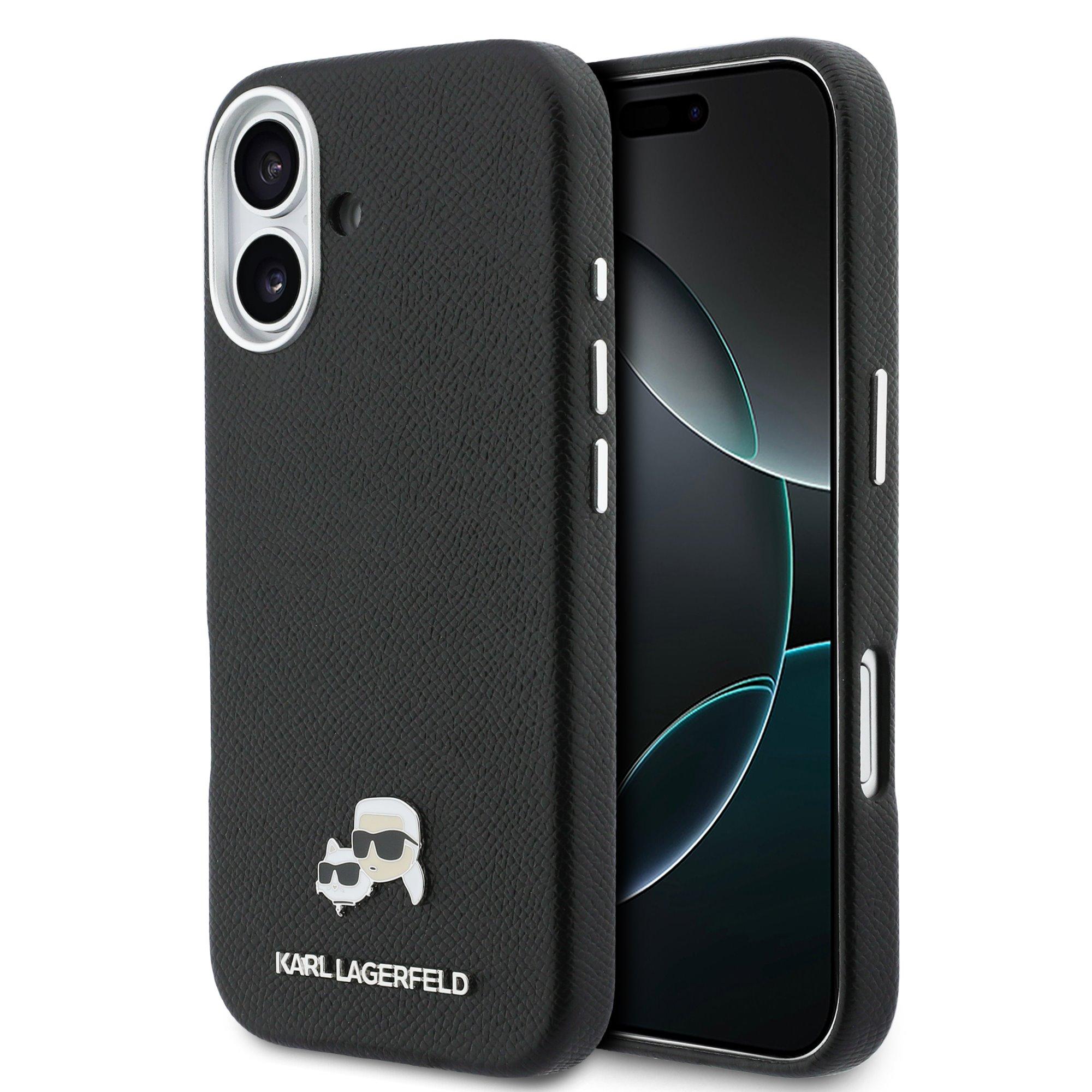 Karl Lagerfeld Калъф Apple iPhone 17, PU K/C Heads Pins MagSafe /черен/ - KLHMP17S6PFKCLK | JAR Computers Karl Lagerfeld Калъф Apple iPhone 17, PU K/C Heads Pins MagSafe /черен/ - KLHMP17S6PFKCLK