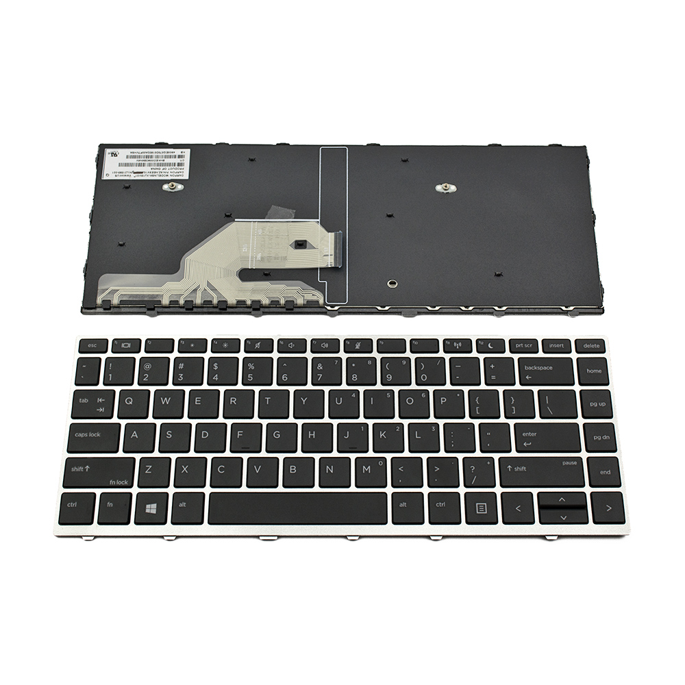 Клавиатура за лаптоп HP ProBook 430 G5 440 G5 445 G5 640 G5 Черна със Сребриста Рамка / Silver Frame Black | JAR Computers Клавиатура за лаптоп HP ProBook 430 G5 440 G5 445 G5 640 G5 Черна със Сребриста Рамка / Silver Frame Black