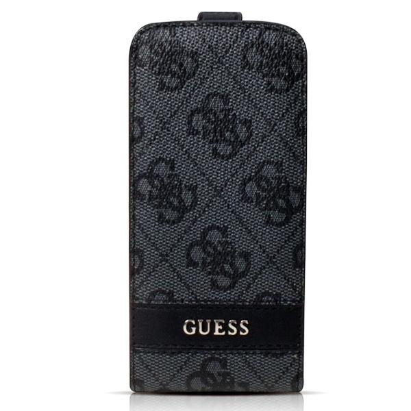 Кожен флип калъф с метално лого за iPhone 5, iPhone 5S, iPhone SE - Guess Flip Case Croco (сив) | JAR Computers Кожен флип калъф с метално лого за iPhone 5, iPhone 5S, iPhone SE - Guess Flip Case Croco (сив)