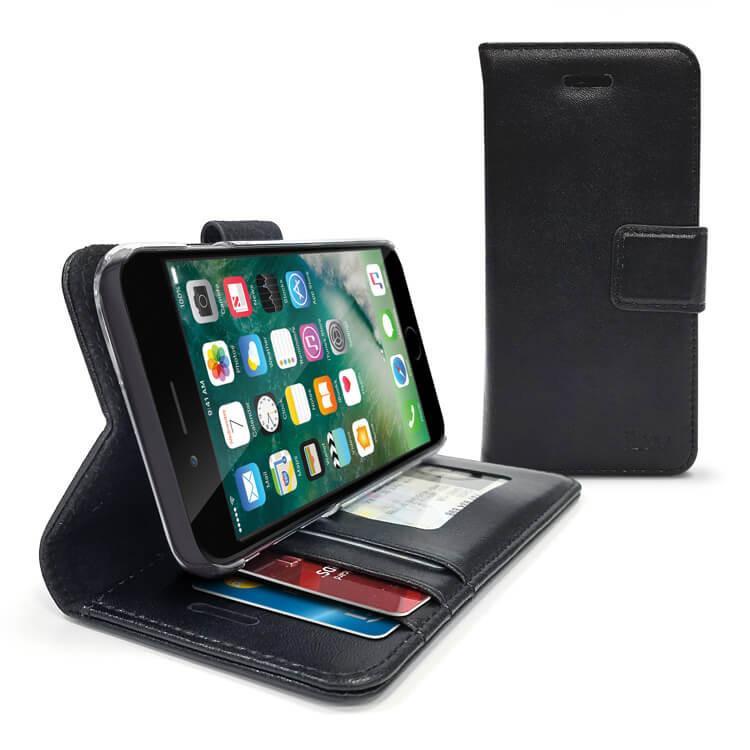 Кожен калъф, тип портфейл за iPhone 8 Plus, iPhone 7 Plus - iLuv Diary Case (черен) | JAR Computers Кожен калъф, тип портфейл за iPhone 8 Plus, iPhone 7 Plus - iLuv Diary Case (черен)