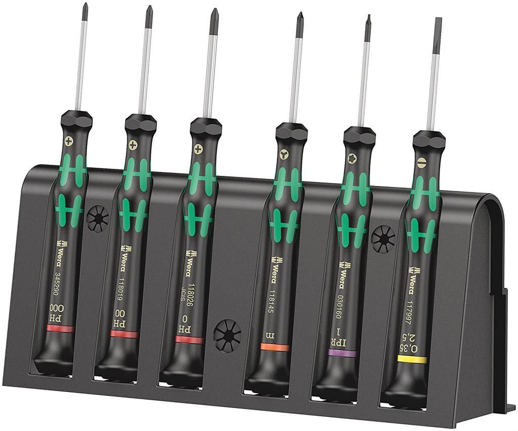 Комплект отвертки, 1x шлиц, 3x PH, 1x TX и 1x mx, 2050/6 Kraftform Micro Wera | JAR Computers Комплект отвертки, 1x шлиц, 3x PH, 1x TX и 1x mx, 2050/6 Kraftform Micro Wera