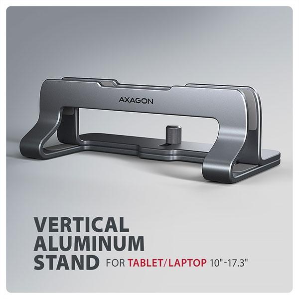 Notebook Stand 10"-17.3",Alum. Vert,AXAGON STND-VG | JAR Computers Notebook Stand 10"-17.3",Alum. Vert,AXAGON STND-VG