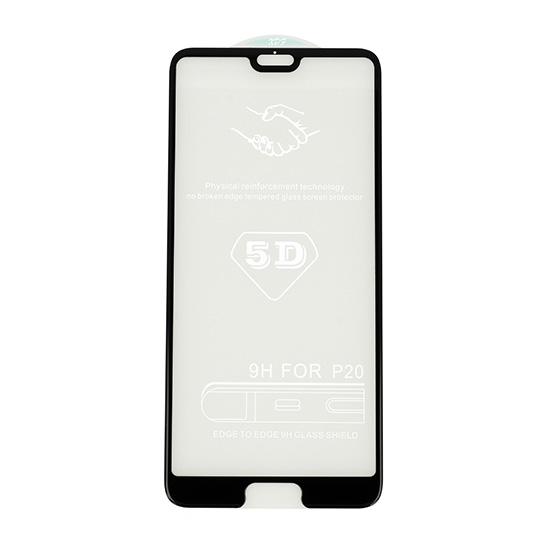 Обхващащо и ръбовете стъклено защитно покритие за дисплея на Huawei P20 - Premium Full Glue 5D Tempered Glass (черен) | JAR Computers Обхващащо и ръбовете стъклено защитно покритие за дисплея на Huawei P20 - Premium Full Glue 5D Tempered Glass (черен)