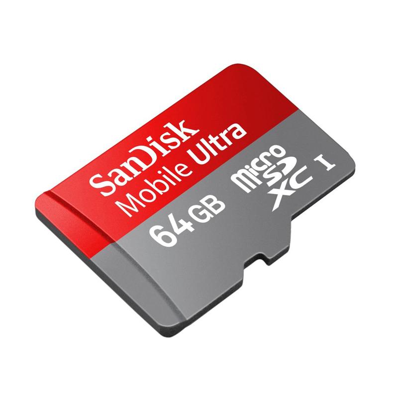 SanDisk microSDXC Card 64GB Ultra - microSDXC памет карта + SD адаптер | JAR Computers SanDisk microSDXC Card 64GB Ultra - microSDXC памет карта + SD адаптер