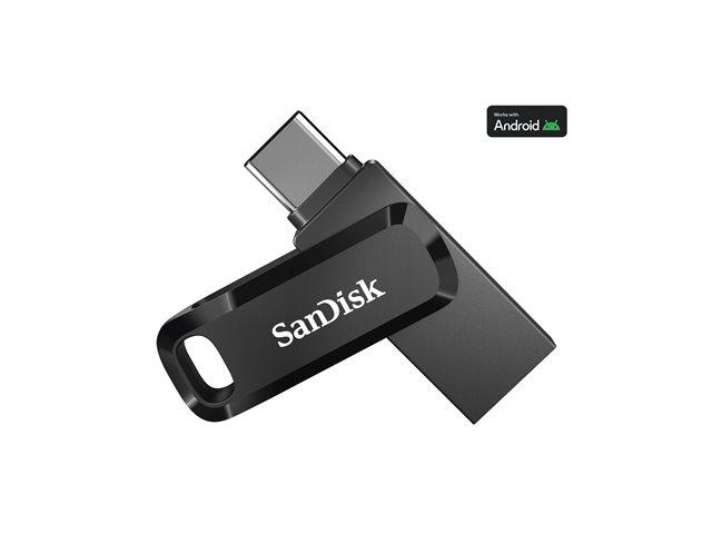 SANDISK Ultra Dual Drive Go USB 3.0 Type C 2TB Flashdrives 400MB/s Read Black