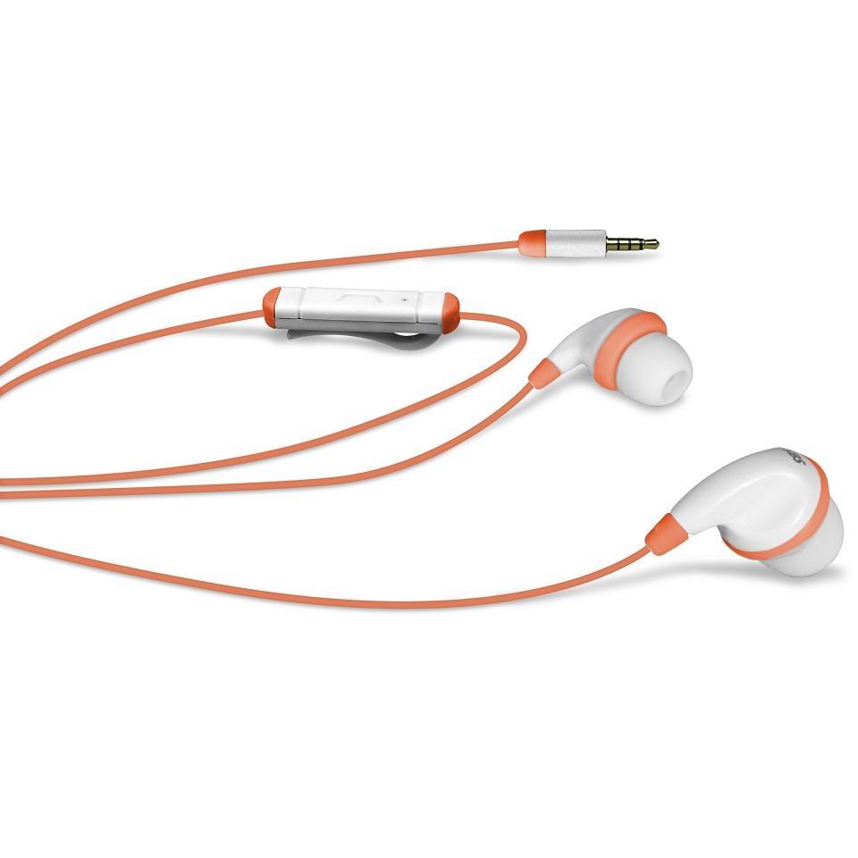 Слушалки с микрофон за iPhone и мобилни устройства - SBS Stereo In-Ear (бял-оранжев) | JAR Computers Слушалки с микрофон за iPhone и мобилни устройства - SBS Stereo In-Ear (бял-оранжев)