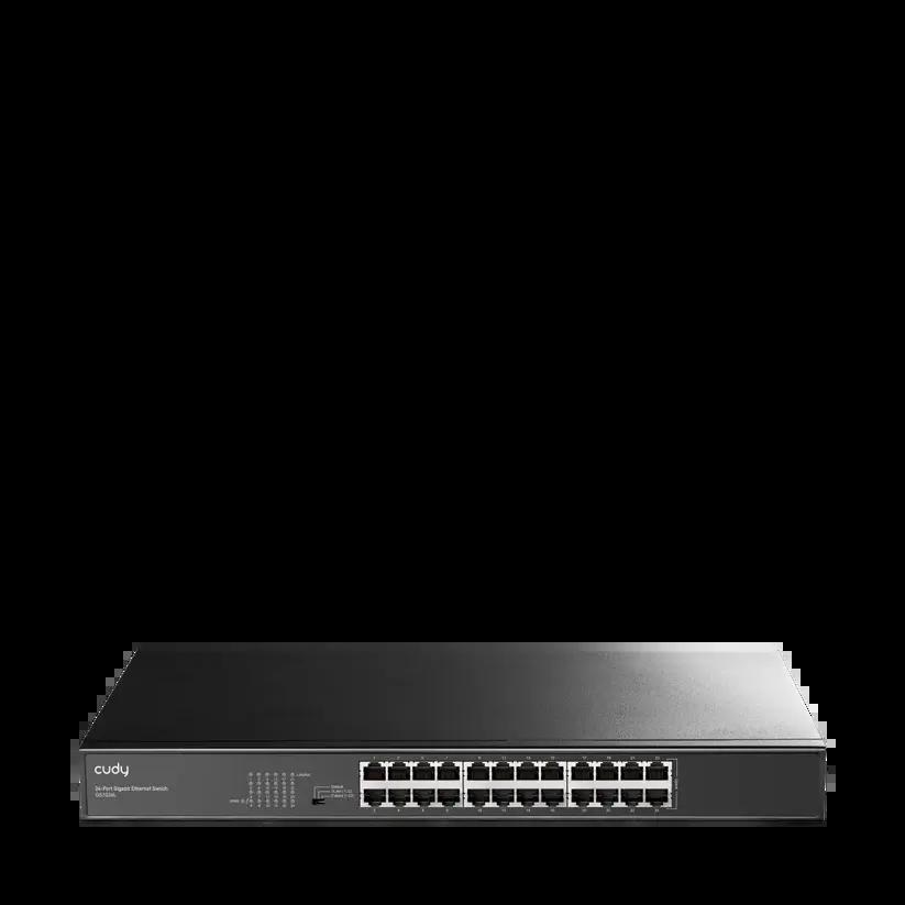 Суич Cudy GS1024L, 24x порт, 10/100/1000, за 19&quot; шкаф, метален