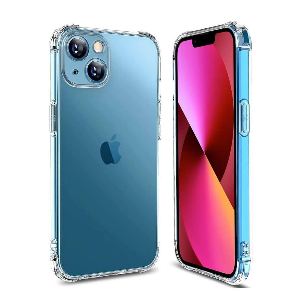 Techsuit Shockproof Clear Silicone Case - удароустойчив силиконов (TPU) калъф за iPhone 13 (прозрачен) 