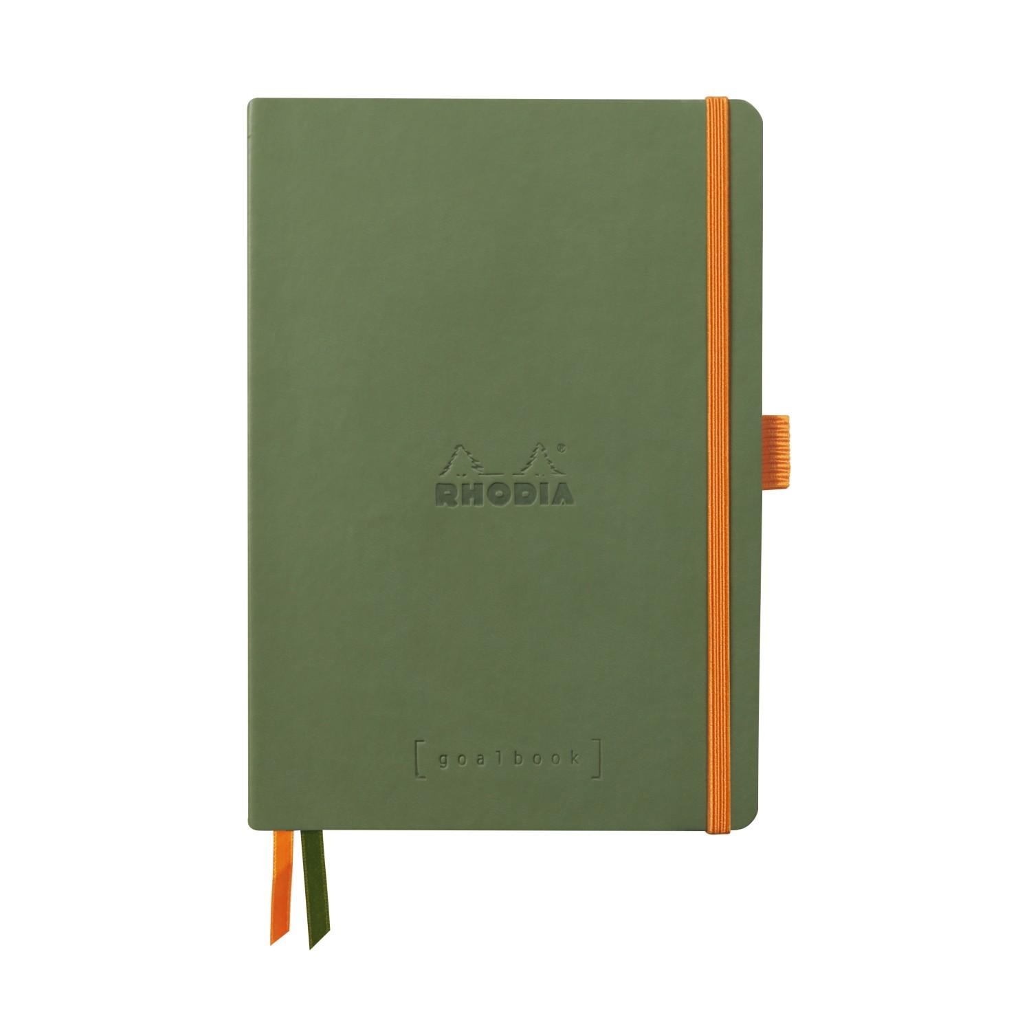 Бележник RHODIA Rhodiarama Goalbook, A5, 120 л., точки, хартия шамоа 90 г, меки PU корици, салвия | JAR Computers Бележник RHODIA Rhodiarama Goalbook, A5, 120 л., точки, хартия шамоа 90 г, меки PU корици, салвия