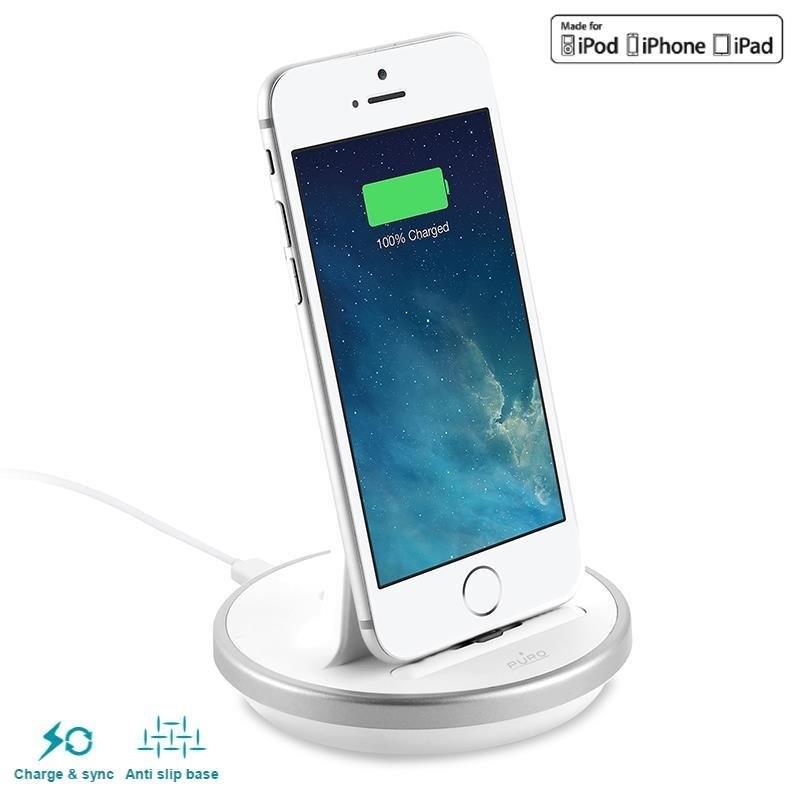 Док станция с Lightning (зареждане+синхронизация) и поставка за iPhone и iPad - Puro Desktop Lightning Dock | JAR Computers Док станция с Lightning (зареждане+синхронизация) и поставка за iPhone и iPad - Puro Desktop Lightning Dock