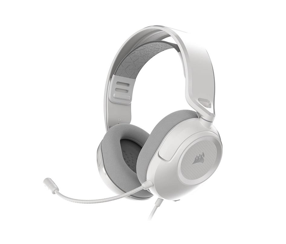 Геймърски слушалки с микрофон Corsair HS35 v3 White