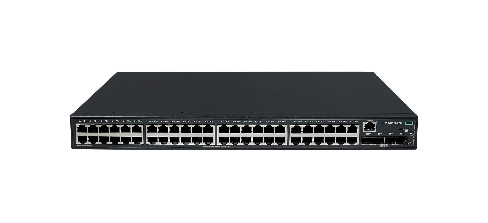 HPE CW 2050 48p 10/100/1000BASE-T PoE+ 4p SFP 1G/2.5G 410W Управляем Gigabit Ethernet (10/100/1000) Захранване по Ethernet (PoE) Черен | JAR Computers HPE CW 2050 48p 10/100/1000BASE-T PoE+ 4p SFP 1G/2.5G 410W Управляем Gigabit Ethernet (10/100/1000) Захранване по Ethernet (PoE) Черен