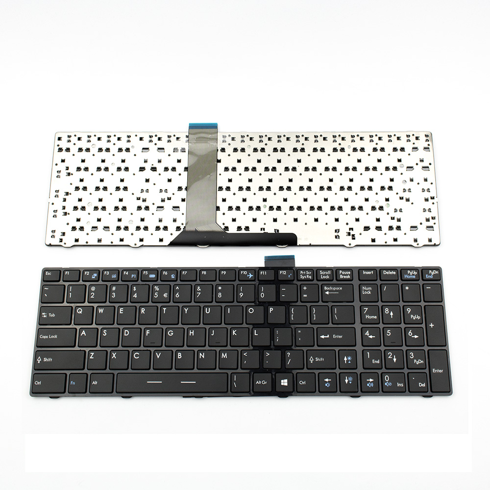 Клавиатура за лаптоп MSI GE60 GE70 GX60 Черна с Лъскава Рамка | JAR Computers Клавиатура за лаптоп MSI GE60 GE70 GX60 Черна с Лъскава Рамка