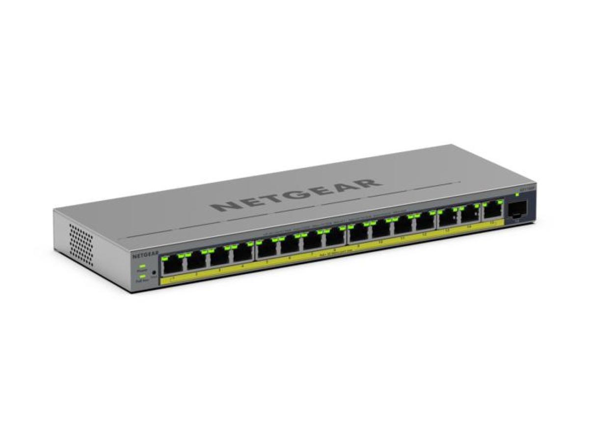 NETGEAR GS116EP Managed L2/L3 Gigabit Ethernet (10/100/1000) Power over Ethernet (PoE) Grey | JAR Computers NETGEAR GS116EP Managed L2/L3 Gigabit Ethernet (10/100/1000) Power over Ethernet (PoE) Grey