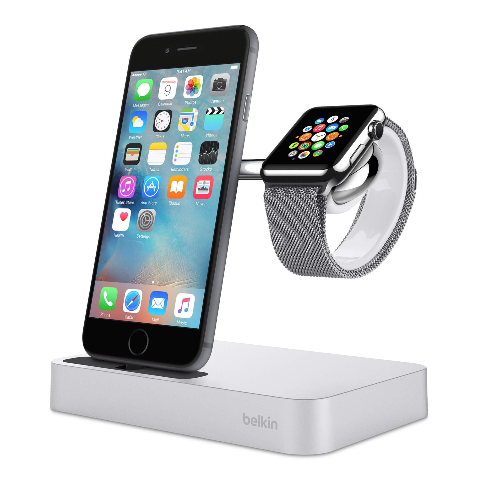 Сертифицирана докинг станция за зареждане на iPhone и Apple Watch - Belkin Valet Charge Dock (сребрист) | JAR Computers Сертифицирана докинг станция за зареждане на iPhone и Apple Watch - Belkin Valet Charge Dock (сребрист)