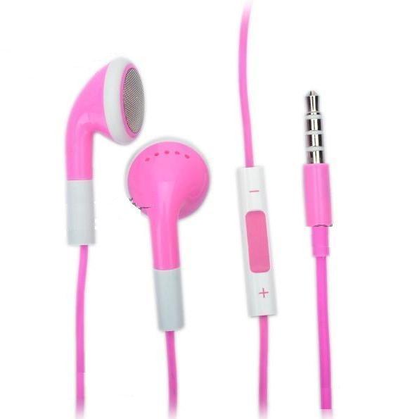 Слушалки с микрофон и управление за звука за iPhone, iPad, iPod - Earphone Co. (розови) | JAR Computers Слушалки с микрофон и управление за звука за iPhone, iPad, iPod - Earphone Co. (розови)