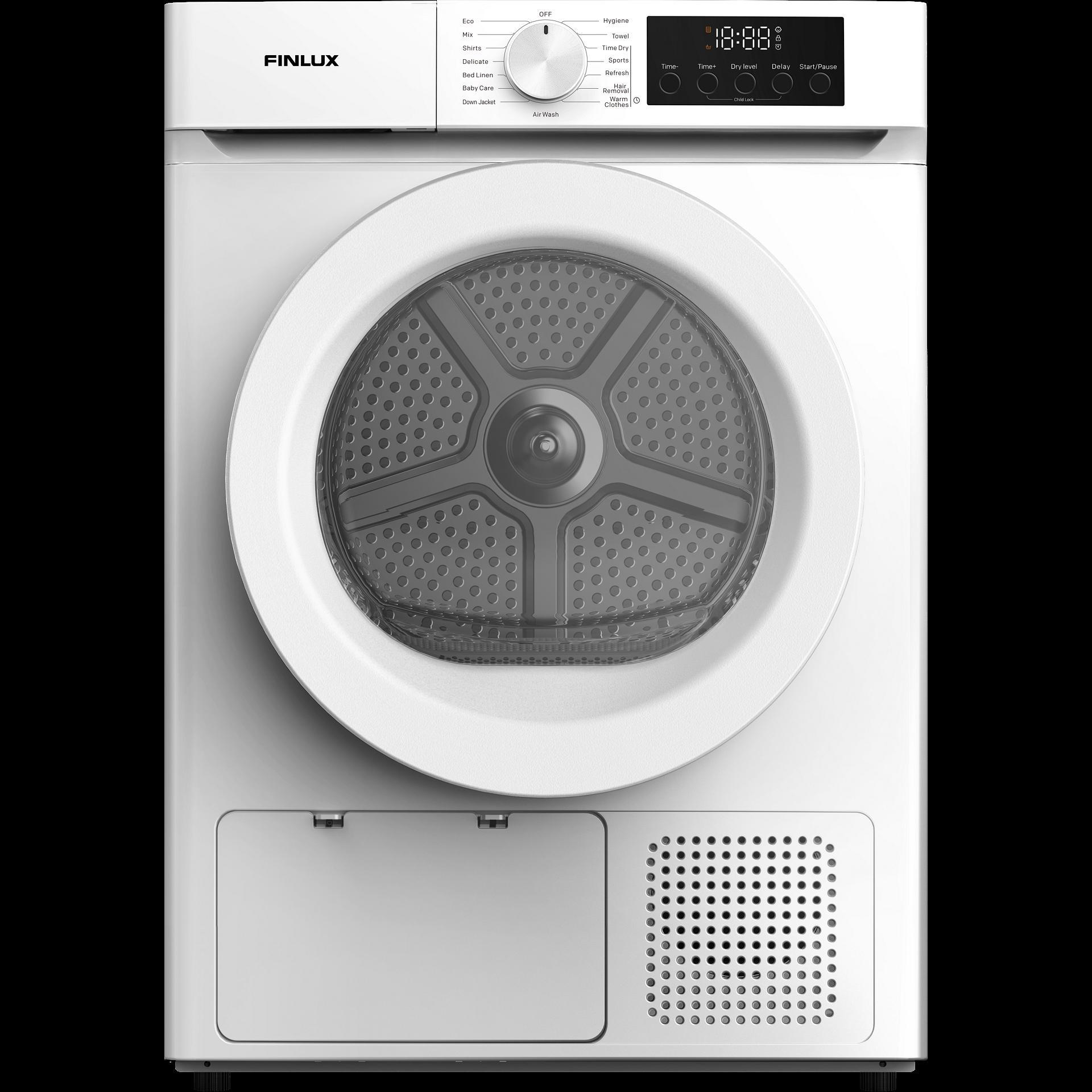 Сушилня Finlux TDF8015SK , 8 kg, E , Бял