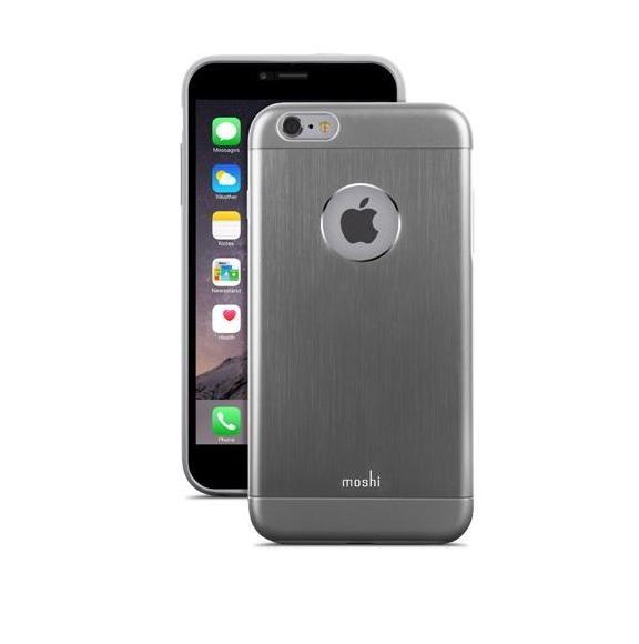 Уникален удароустойчив алуминиев кейс за iPhone 6, iPhone 6S - Moshi iGlaze Armour (тъмносив) | JAR Computers Уникален удароустойчив алуминиев кейс за iPhone 6, iPhone 6S - Moshi iGlaze Armour (тъмносив)