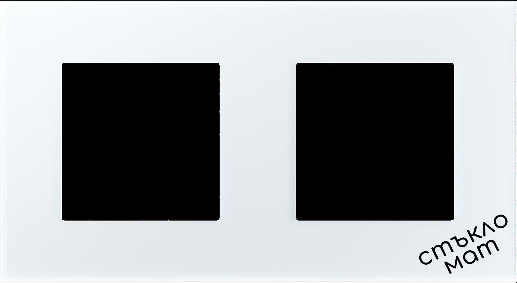 Двойна Стъклена рамка 86мм*157мм-БЯЛА-МАТ | JAR Computers Двойна Стъклена рамка 86мм*157мм-БЯЛА-МАТ