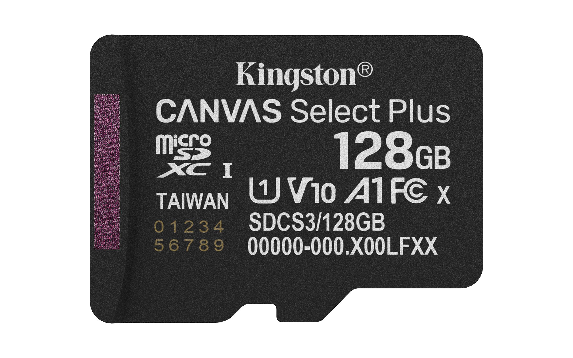 Kingston Technology Canvas Select Plus Gen3 128 GB MicroSDXC UHS-I Клас 10