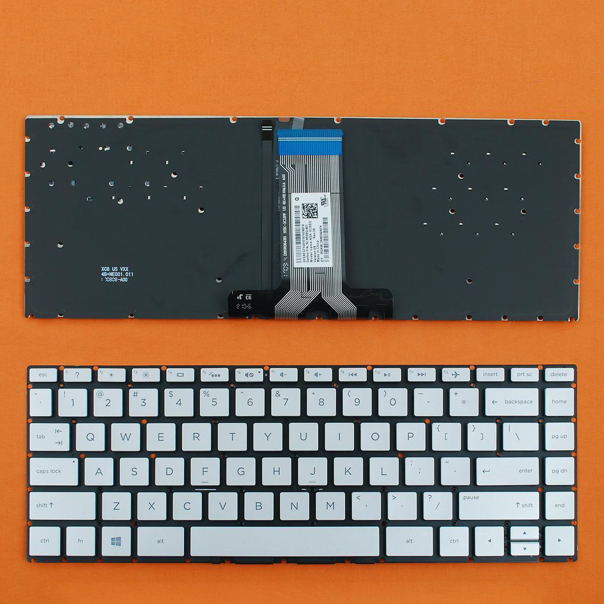 Клавиатура за лаптоп HP Pavilion 14-BS 14-BS000 14-BS100 14-BS500 Сребриста Без Рамка (Малък Ентър) с Подсветка / Silver Without Frame With Backlit | JAR Computers Клавиатура за лаптоп HP Pavilion 14-BS 14-BS000 14-BS100 14-BS500 Сребриста Без Рамка (Малък Ентър) с Подсветка / Silver Without Frame With Backlit