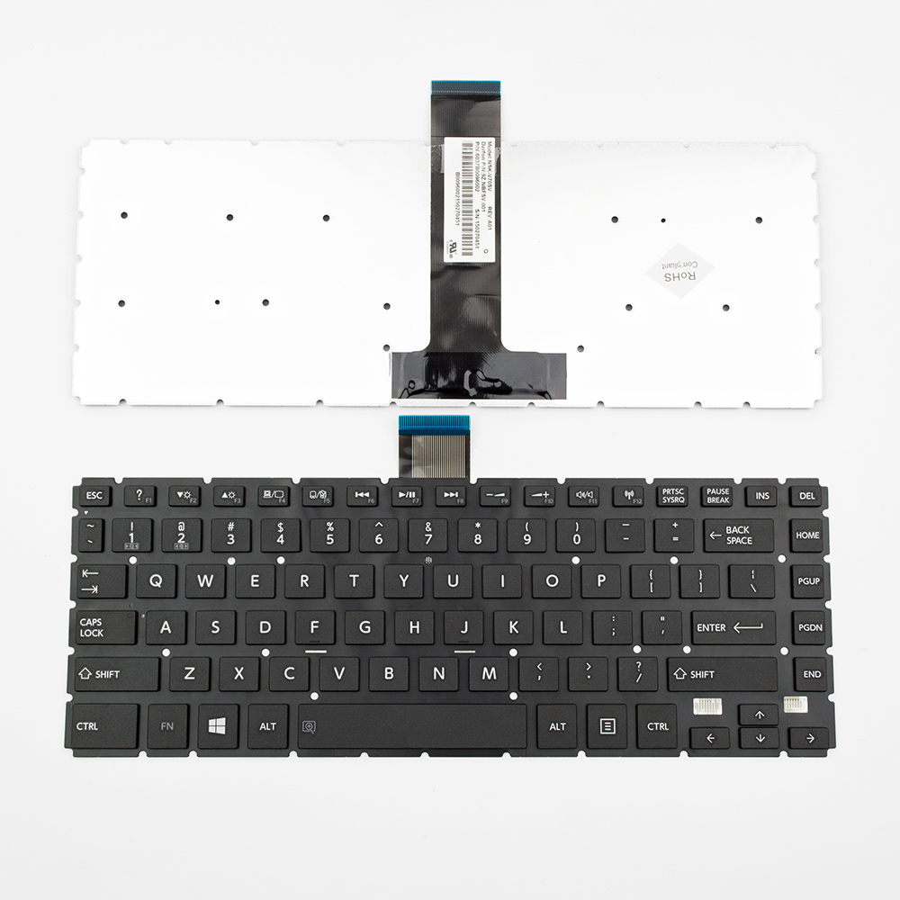 Клавиатура за лаптоп Toshiba Satellite E45T-B L40-B S40-B Черна Без Рамка (Малък Ентър) с Кирилица / Black Without Frame US | JAR Computers Клавиатура за лаптоп Toshiba Satellite E45T-B L40-B S40-B Черна Без Рамка (Малък Ентър) с Кирилица / Black Without Frame US