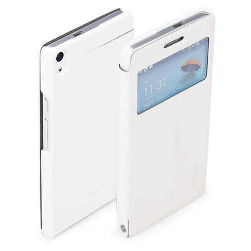 Кожен калъф, тип портфейл и поставка за Huawei Ascend P6 - Rock Excel Flip Case (бял) | JAR Computers Кожен калъф, тип портфейл и поставка за Huawei Ascend P6 - Rock Excel Flip Case (бял)