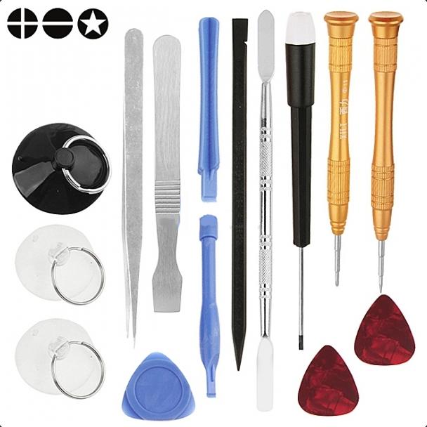 Комплект инструменти за ремонт на мобилни устройства - Repair Tools Kit Extended Kit 15 in 1 (15 броя) | JAR Computers Комплект инструменти за ремонт на мобилни устройства - Repair Tools Kit Extended Kit 15 in 1 (15 броя)