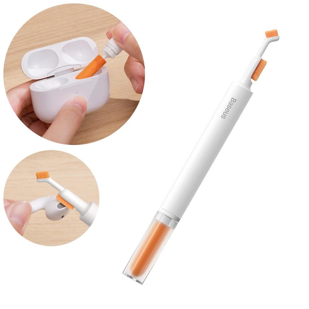 Комплект за почистване на Apple AirPods, мобилни устройства, слушалки и други - Baseus AirPods Cleaning Brush (NGBS000002) (бял) | JAR Computers Комплект за почистване на Apple AirPods, мобилни устройства, слушалки и други - Baseus AirPods Cleaning Brush (NGBS000002) (бял)