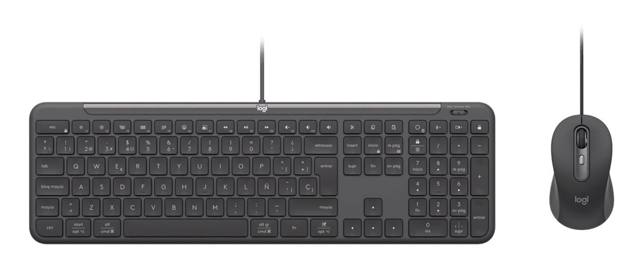 Logitech Signature Slim Combo MK620 For Business клавиатура Включена мишка В къщи/В офис USB QWERTY Американски международен език Графит
