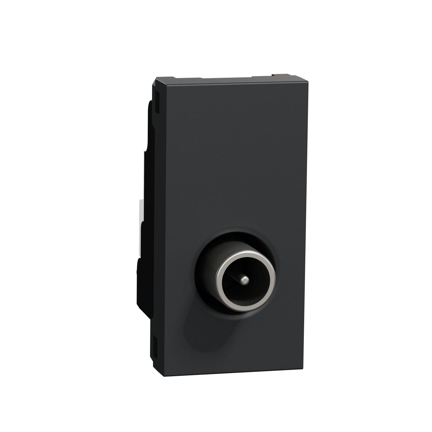 Мъжка ТВ розетка звезда 1.5 dB, 1M, антрацит - SCHNEIDER ELECTRIC New Unica NU346154 | JAR Computers Мъжка ТВ розетка звезда 1.5 dB, 1M, антрацит - SCHNEIDER ELECTRIC New Unica NU346154