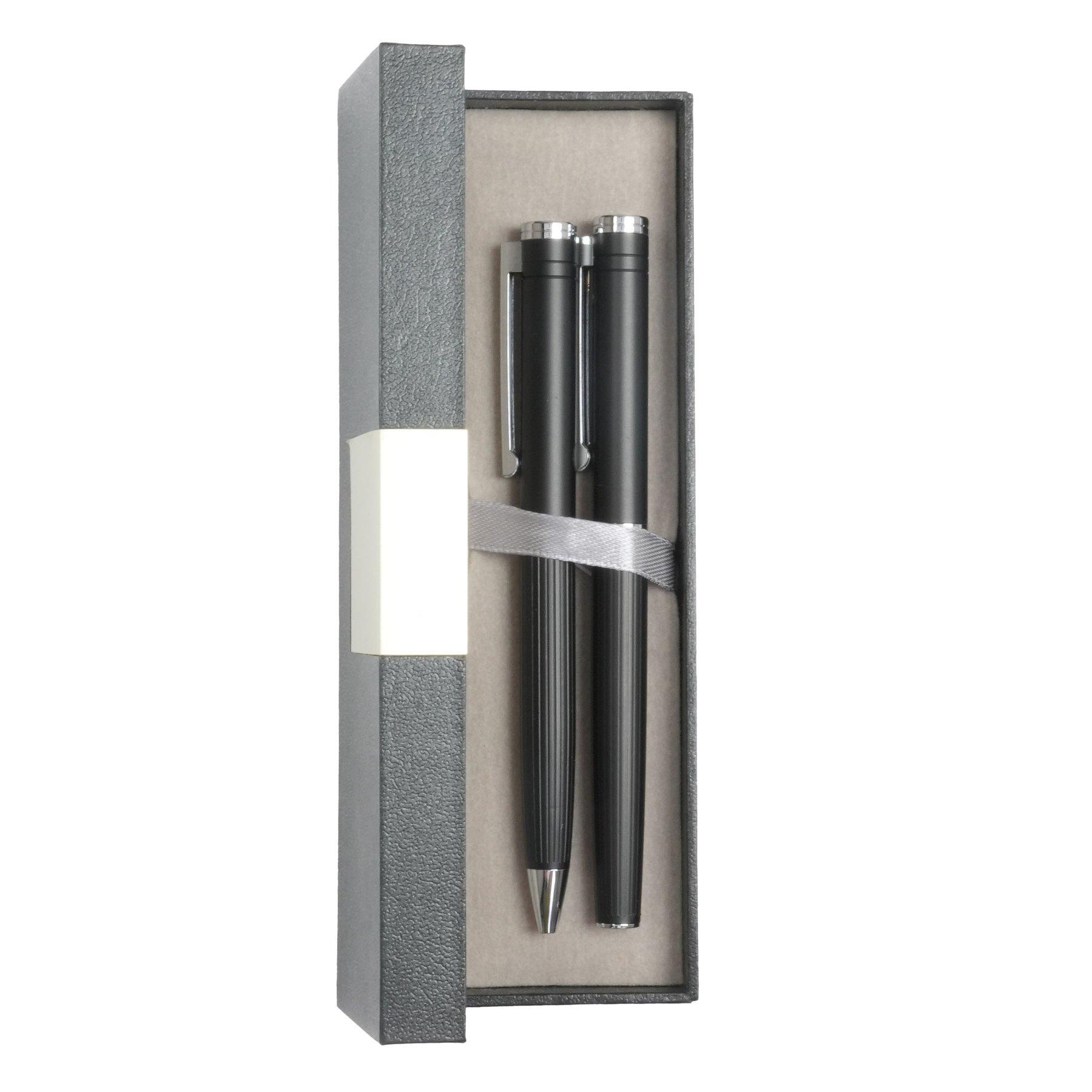 Office 1 Комплект химикалка и ролер Monarch, метални, черни | JAR Computers Office 1 Комплект химикалка и ролер Monarch, метални, черни