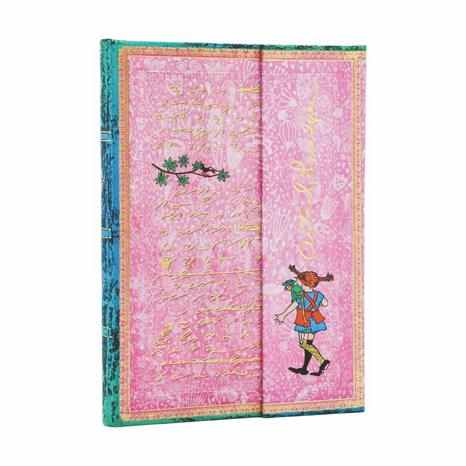 Paperblanks Тефтер Pippi Longstocking, Ultra, широки редове, твърда корица, 72 листа