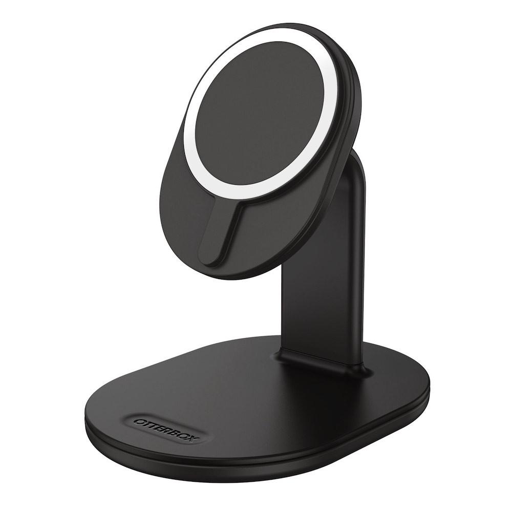 Поставка (пад) за безжично зареждане за iPhone с Magsafe (черен) - Otterbox Magnetic Wireless Phone Charging Stand 15W | JAR Computers Поставка (пад) за безжично зареждане за iPhone с Magsafe (черен) - Otterbox Magnetic Wireless Phone Charging Stand 15W