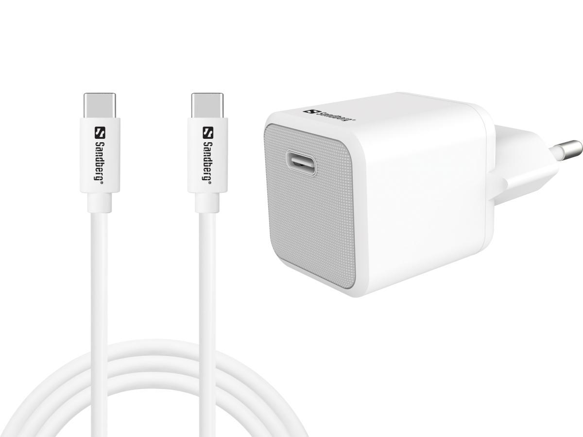 Sandberg USB-C 20W Charger EU+USB-CC | JAR Computers Sandberg USB-C 20W Charger EU+USB-CC