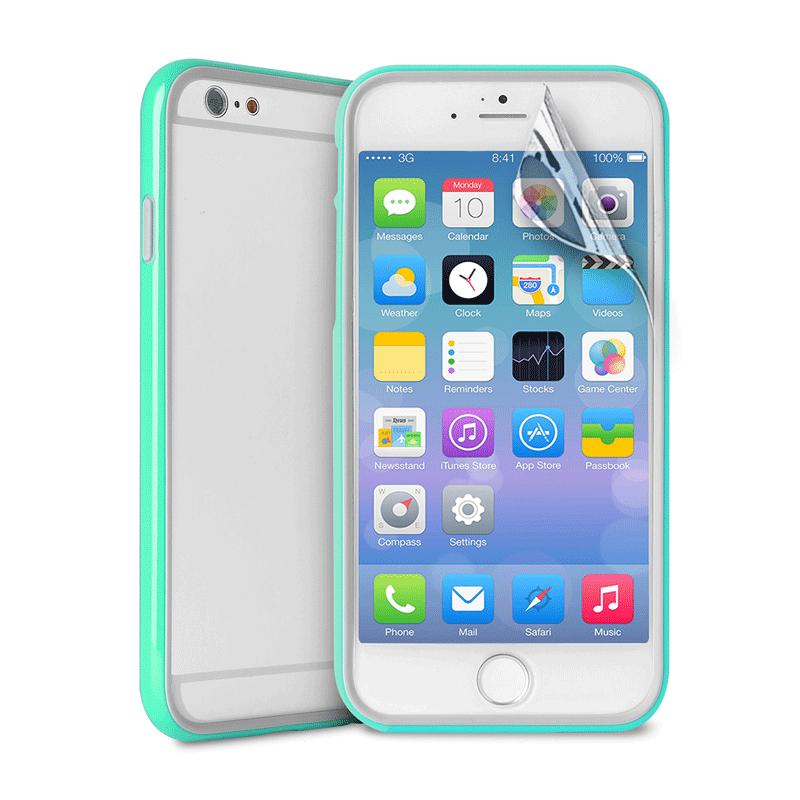 Силиконов бъмпер за iPhone 6 Plus, iPhone 6S Plus - Puro Bumper Frame (светлосин) | JAR Computers Силиконов бъмпер за iPhone 6 Plus, iPhone 6S Plus - Puro Bumper Frame (светлосин)