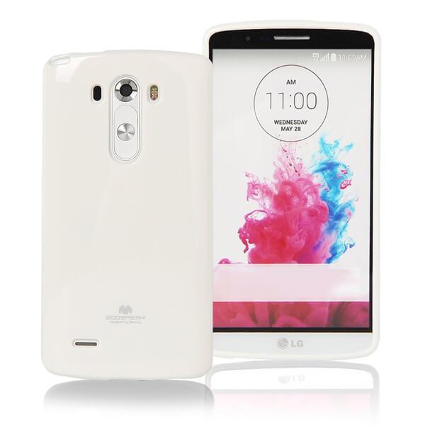 Силиконов (TPU) калъф за LG G3S (G3 Mini/Beat) - Mercury Goospery Jelly Case (бял) | JAR Computers Силиконов (TPU) калъф за LG G3S (G3 Mini/Beat) - Mercury Goospery Jelly Case (бял)