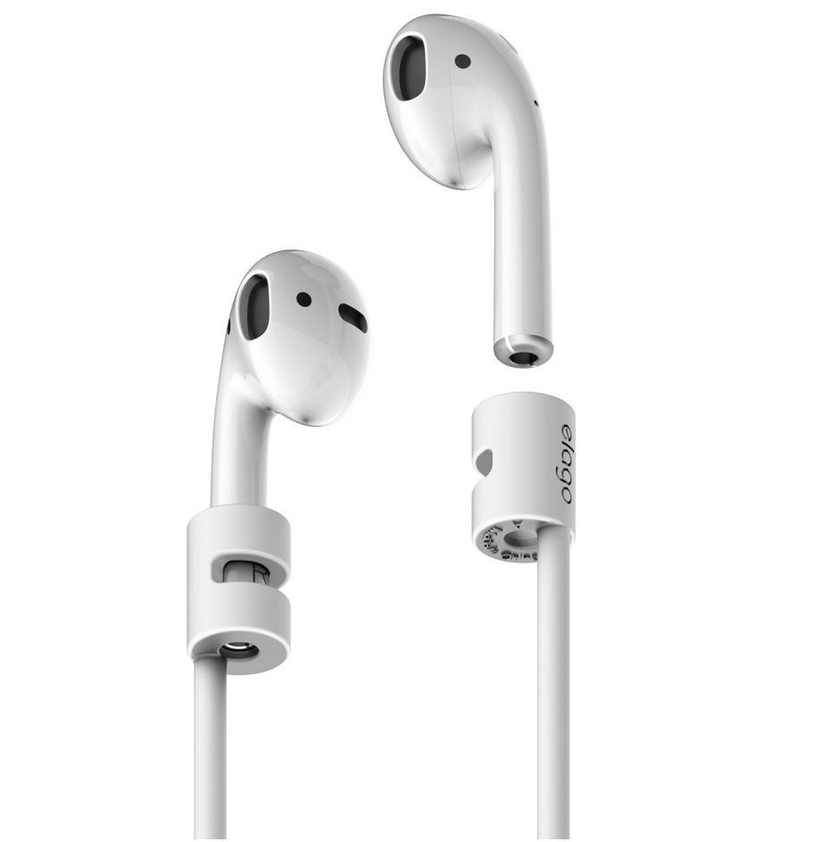 Тънко силиконово въженце за безжични слушалки Apple AirPods - Elago AirPods Strap (бял) | JAR Computers Тънко силиконово въженце за безжични слушалки Apple AirPods - Elago AirPods Strap (бял)