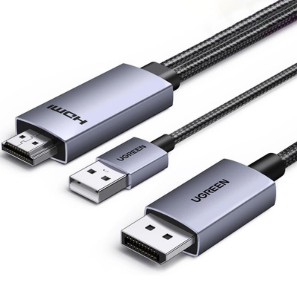 Ugreen Καλώδιο DisplayPort HDMI HD169 4K 60Hz 2m czarny (55329) (UGR55329) | JAR Computers Ugreen Καλώδιο DisplayPort HDMI HD169 4K 60Hz 2m czarny (55329) (UGR55329)