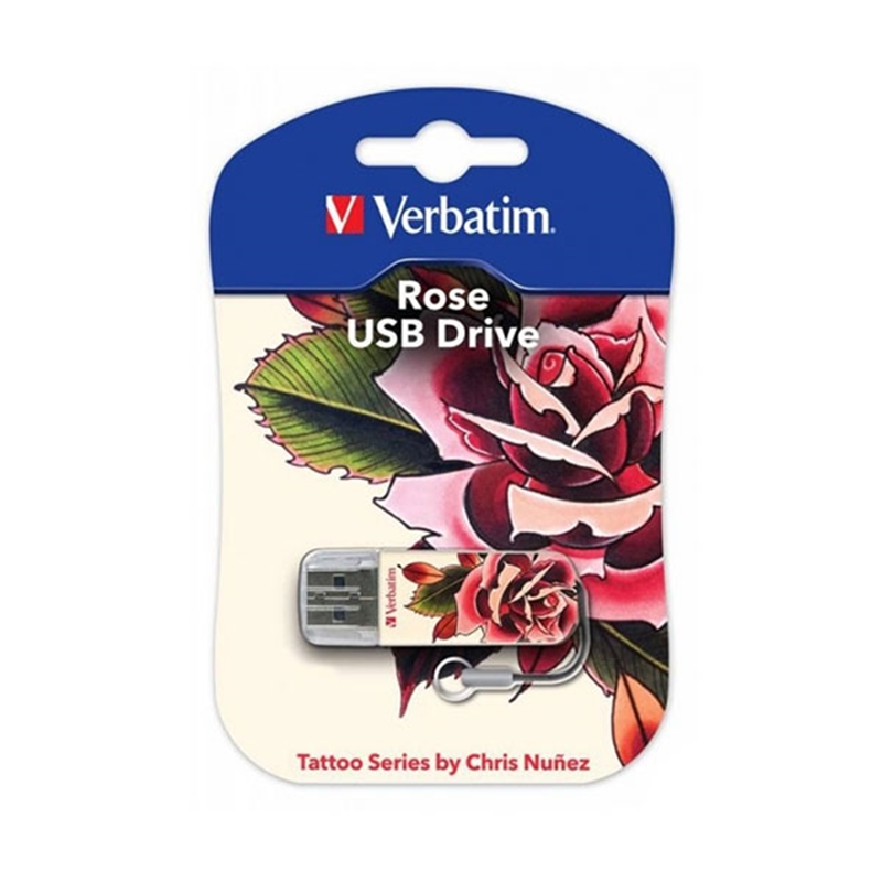 Verbatim USB флаш памет Mini Tattoo, USB 2.0, 16 GB, розова | JAR Computers Verbatim USB флаш памет Mini Tattoo, USB 2.0, 16 GB, розова