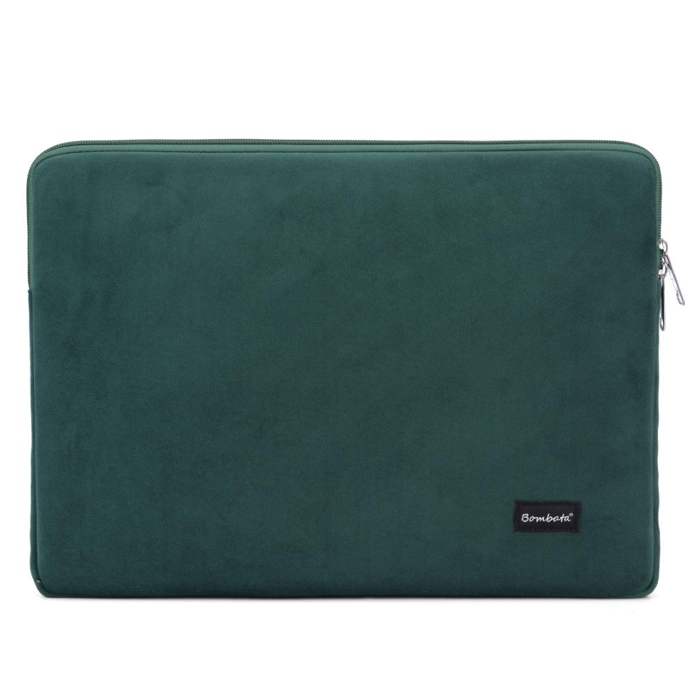 Чанта Bombata Sleeve Velvet 15-16 inch Green