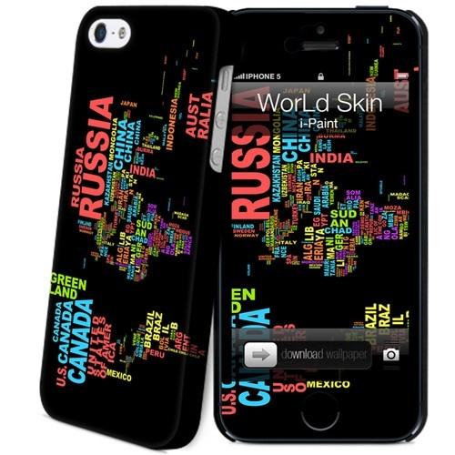 Дизайнерски поликарбонатов кейс, защитно покритие за дисплея и скин за iPhone 5S, iPhone 5, iPhone SE - iPaint World Case | JAR Computers Дизайнерски поликарбонатов кейс, защитно покритие за дисплея и скин за iPhone 5S, iPhone 5, iPhone SE - iPaint World Case