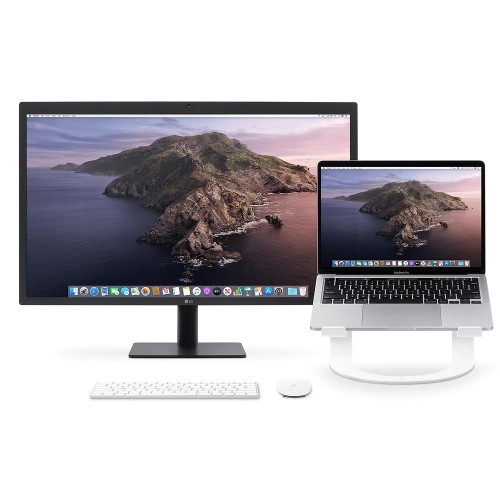 Ергономична алуминиева поставка за MacBook и преносими компютри - TwelveSouth Curve SE (бял) | JAR Computers Ергономична алуминиева поставка за MacBook и преносими компютри - TwelveSouth Curve SE (бял)