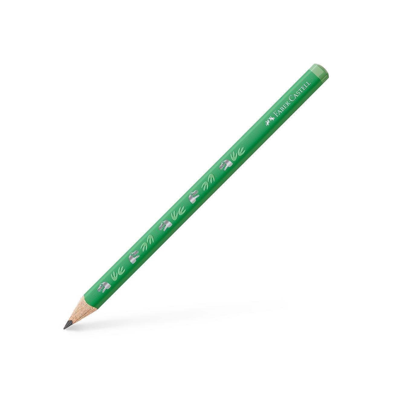 Faber-Castell Молив Jumbo Динозавър, чернографитен, НВ, зелен | JAR Computers Faber-Castell Молив Jumbo Динозавър, чернографитен, НВ, зелен