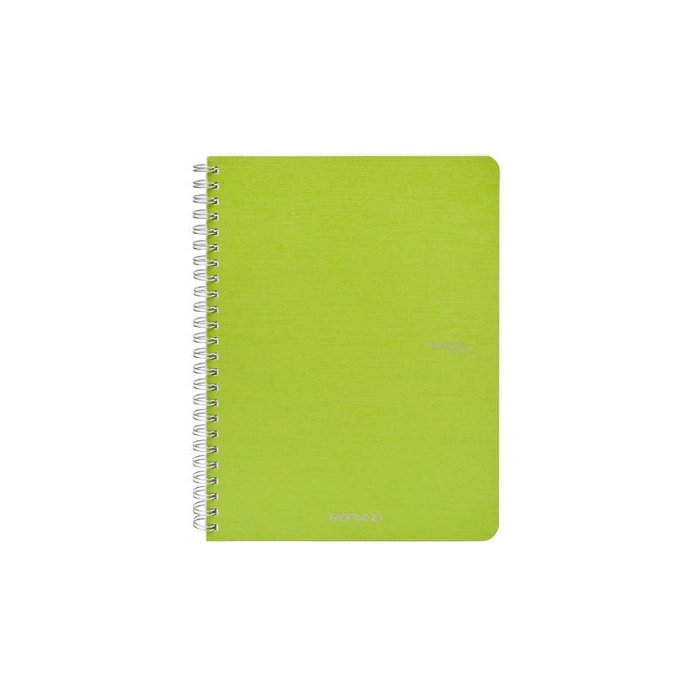 Fabriano Тетрадка Ecoqua, A4, картонена корица, със спирала, 70 листа, лайм