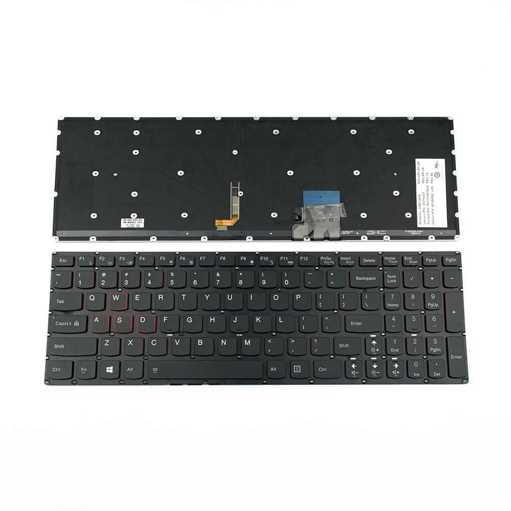 Клавиатура за лаптоп Lenovo IdeaPad Y50-70 Y50-70AM Y70-70 Черна Без Рамка с Малък Ентър (US) с Подсветка / Black Without Frame With Backlit US | JAR Computers Клавиатура за лаптоп Lenovo IdeaPad Y50-70 Y50-70AM Y70-70 Черна Без Рамка с Малък Ентър (US) с Подсветка / Black Without Frame With Backlit US