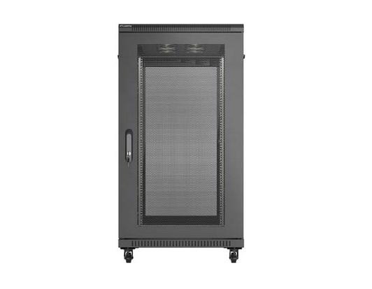 Lanberg Rack Cabinet 19" Free-Standing 22U/600X1200 (FlAT Pack) With Mesh Door Black | JAR Computers Lanberg Rack Cabinet 19" Free-Standing 22U/600X1200 (FlAT Pack) With Mesh Door Black