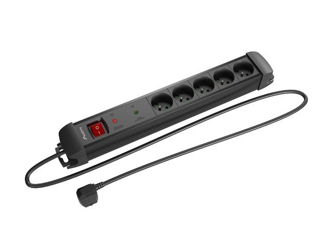 Lanberg surge protector sp1 1.5m 5x french outlets black