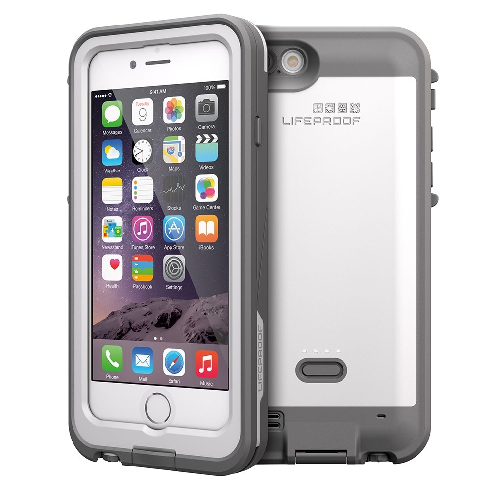 Ударо и водоустойчив кейс с вградена батерия 2600mAh за iPhone 6S, iPhone 6 - LifeProof Fre Power Case Touch ID (бял) | JAR Computers Ударо и водоустойчив кейс с вградена батерия 2600mAh за iPhone 6S, iPhone 6 - LifeProof Fre Power Case Touch ID (бял)